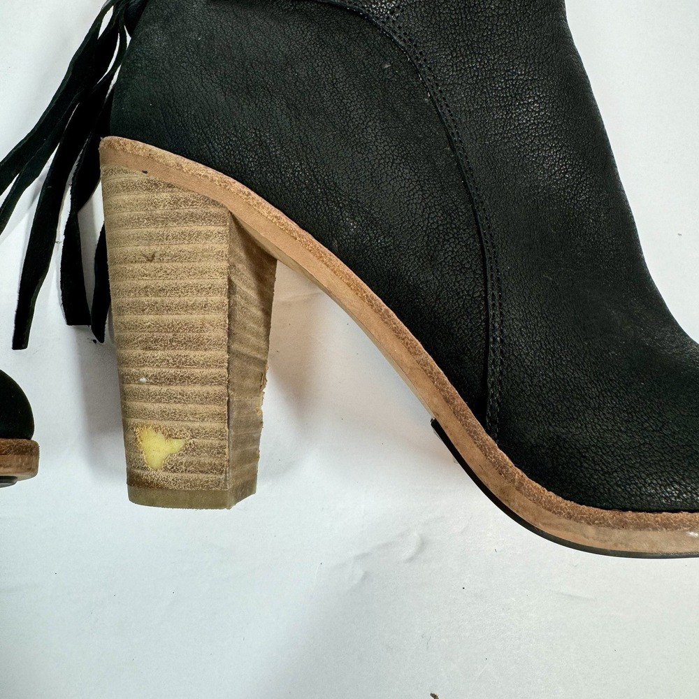 Vince Camuto Women's Linford Boot Block Heel Black Leather Bootie Tassel Sz 9M - Picture 6 of 12